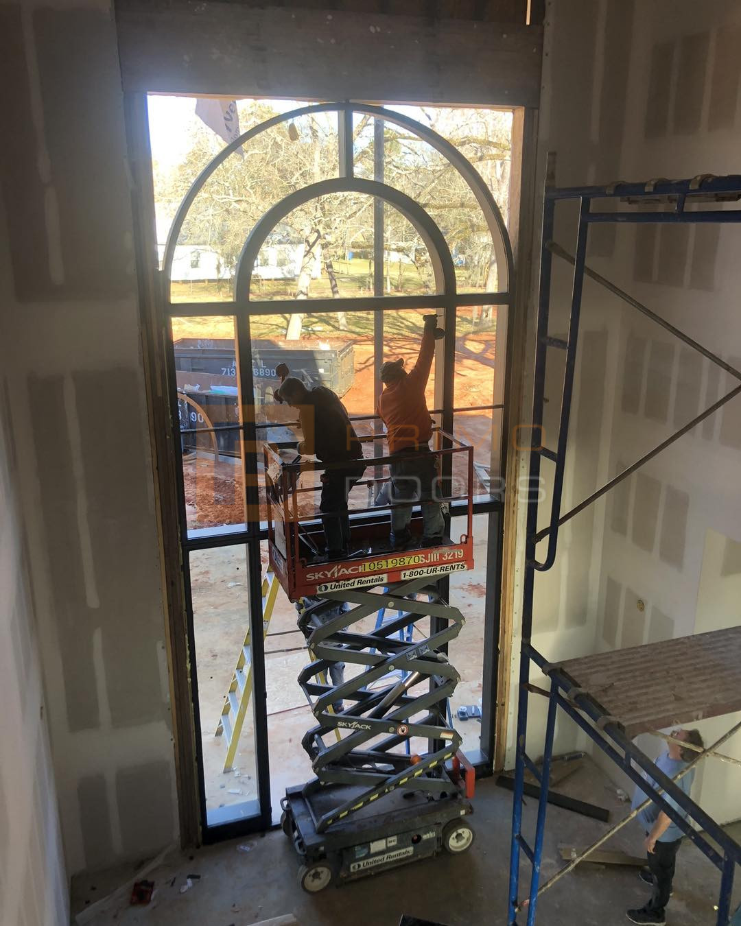 Oversized Iron Doors with Glass and Transoms Houston TX